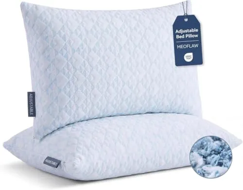 Meoflaw Adjustable Shredded Foam Pillow — Standard
